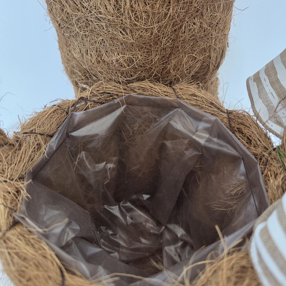 Rustic Rabbit Planter Basket in Natural Brown - Picture 11 of 11